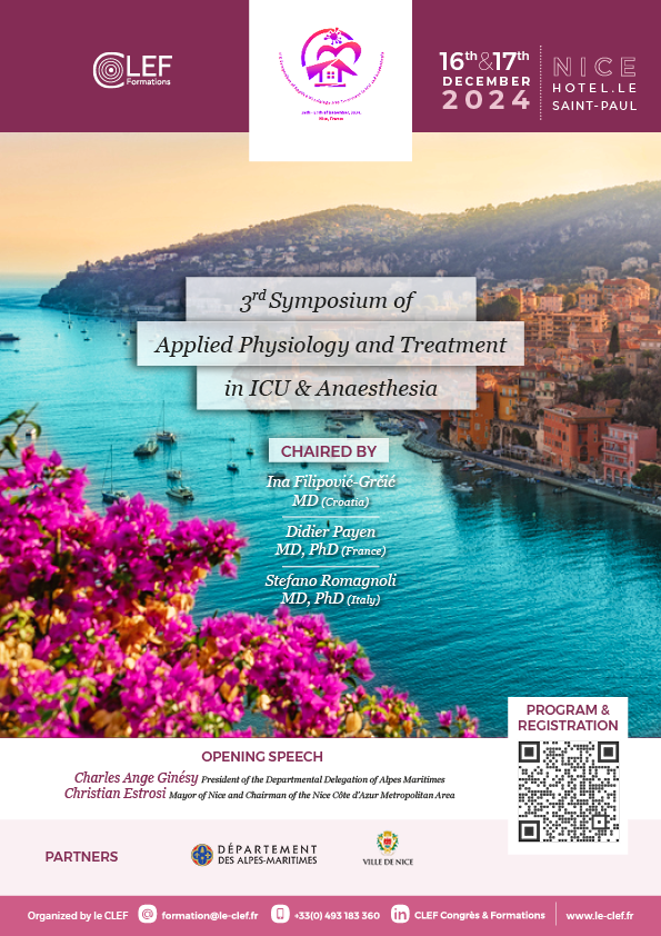 Congrès anesthésie CLEF Nice