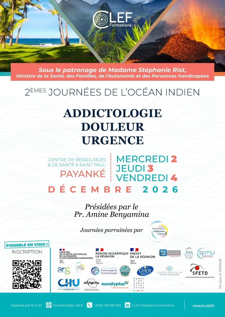 Affiche congrès Douleur lé réunion CLEF
