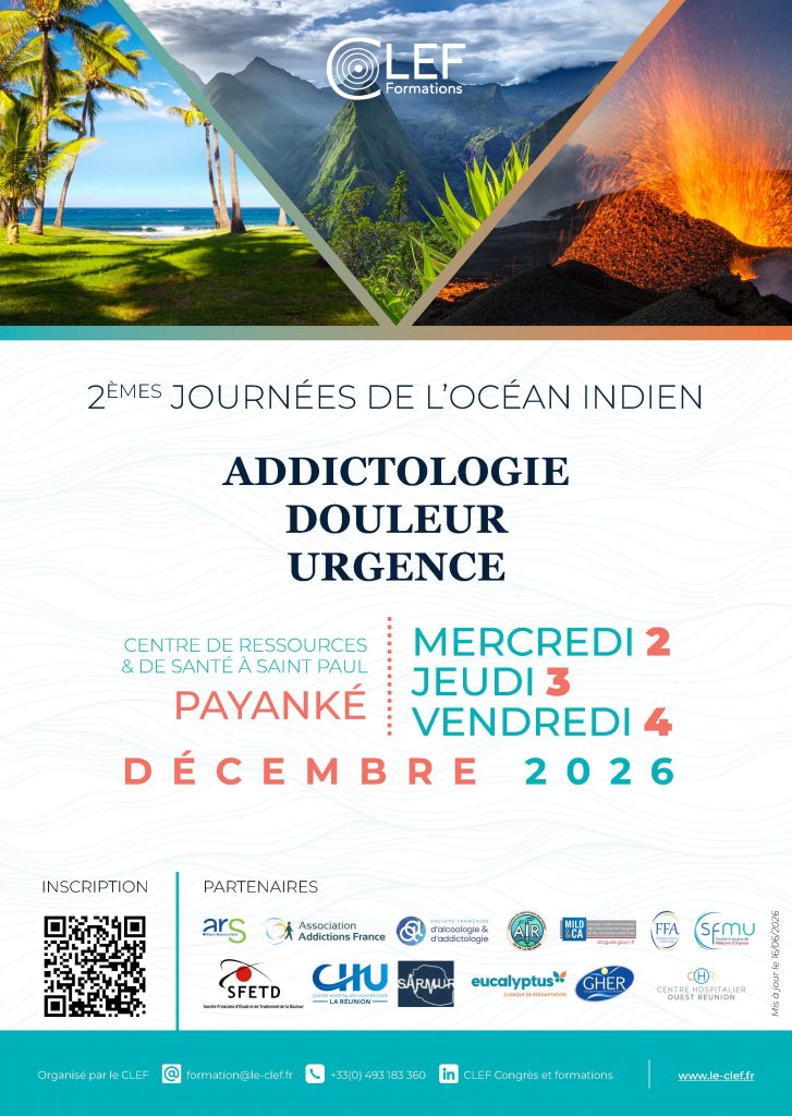 Affiche congrès Douleur lé réunion CLEF