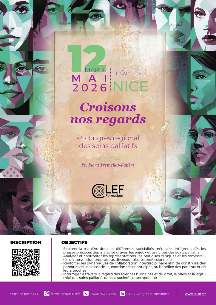 Affiche congrès soins palliatifs nice CLEF