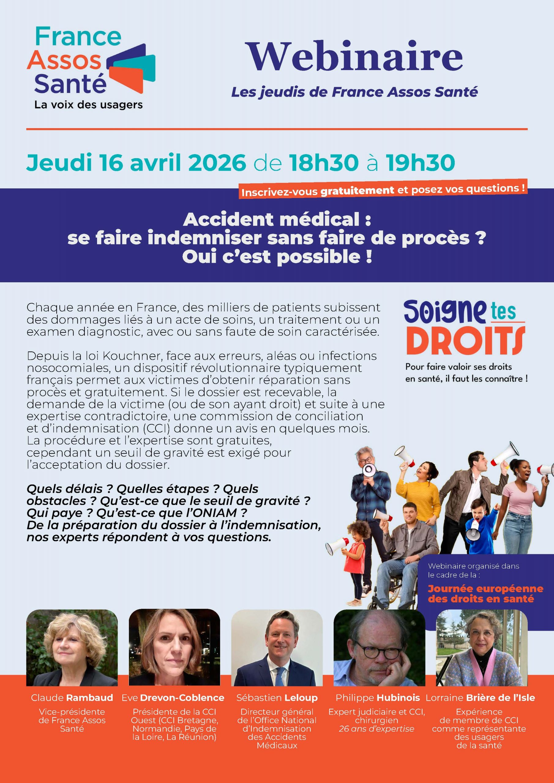 Affiche webinaire accident médical CLEF