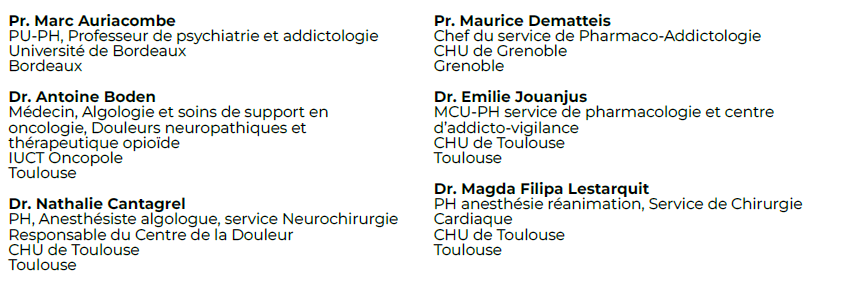 Intervenants congrès addictologie Toulouse CLEF